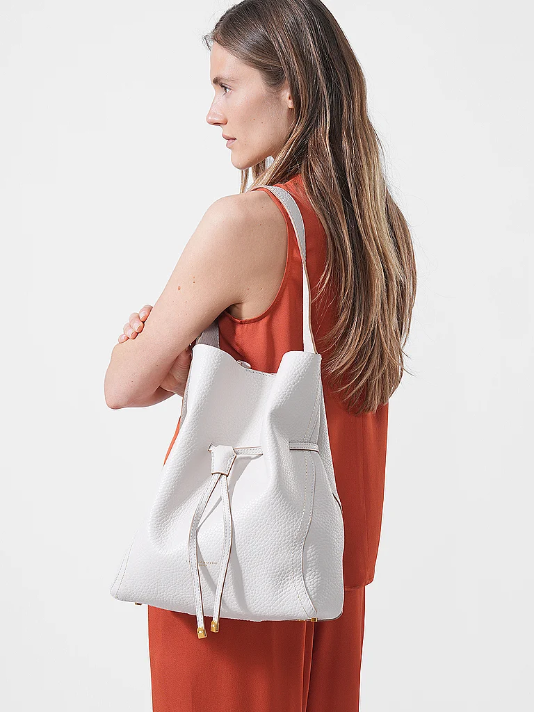 GIANNI CHIARINI Sac en cuir - Sac seau SIENNA crème
